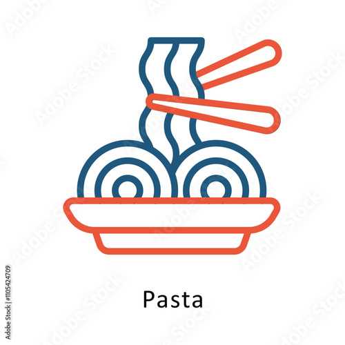 Pasta vector Two Colors Icon. Eps 10 file
