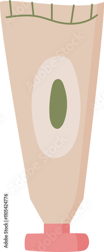 Natural antiaging hair care shampoo bottle, flat colorful cosmetic oil tube, minimal eco beauty product jar, trendy cleansing makeup cream pack, vector illustration.