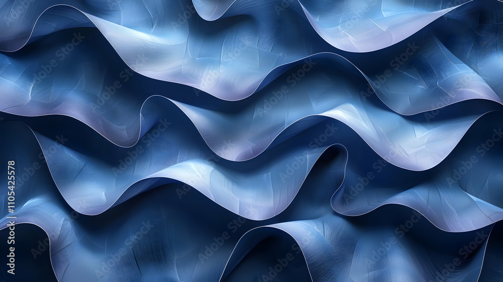 Obraz premium Abstract 3D Blue Wave Background