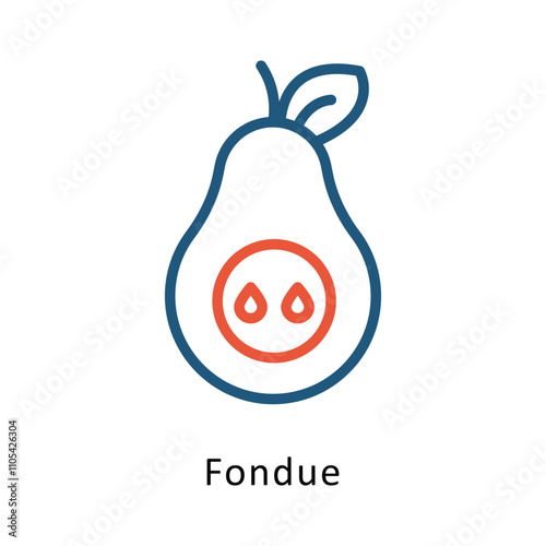 Fondue vector Two Colors Icon. Eps 10 file