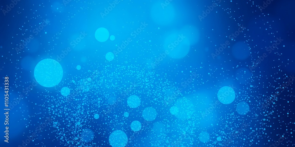 Obraz premium Abstract blue bokeh background with shimmering particles.
