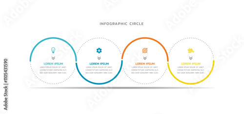 Business infographic template colorful design