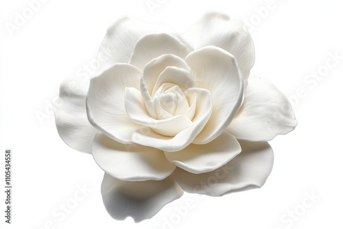 Gardenia Blossom - White Floral Bloom with Isolated Flower Petals and Vibrant Colors