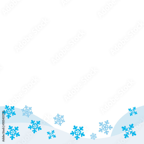 Christmas Snowflakes Footer