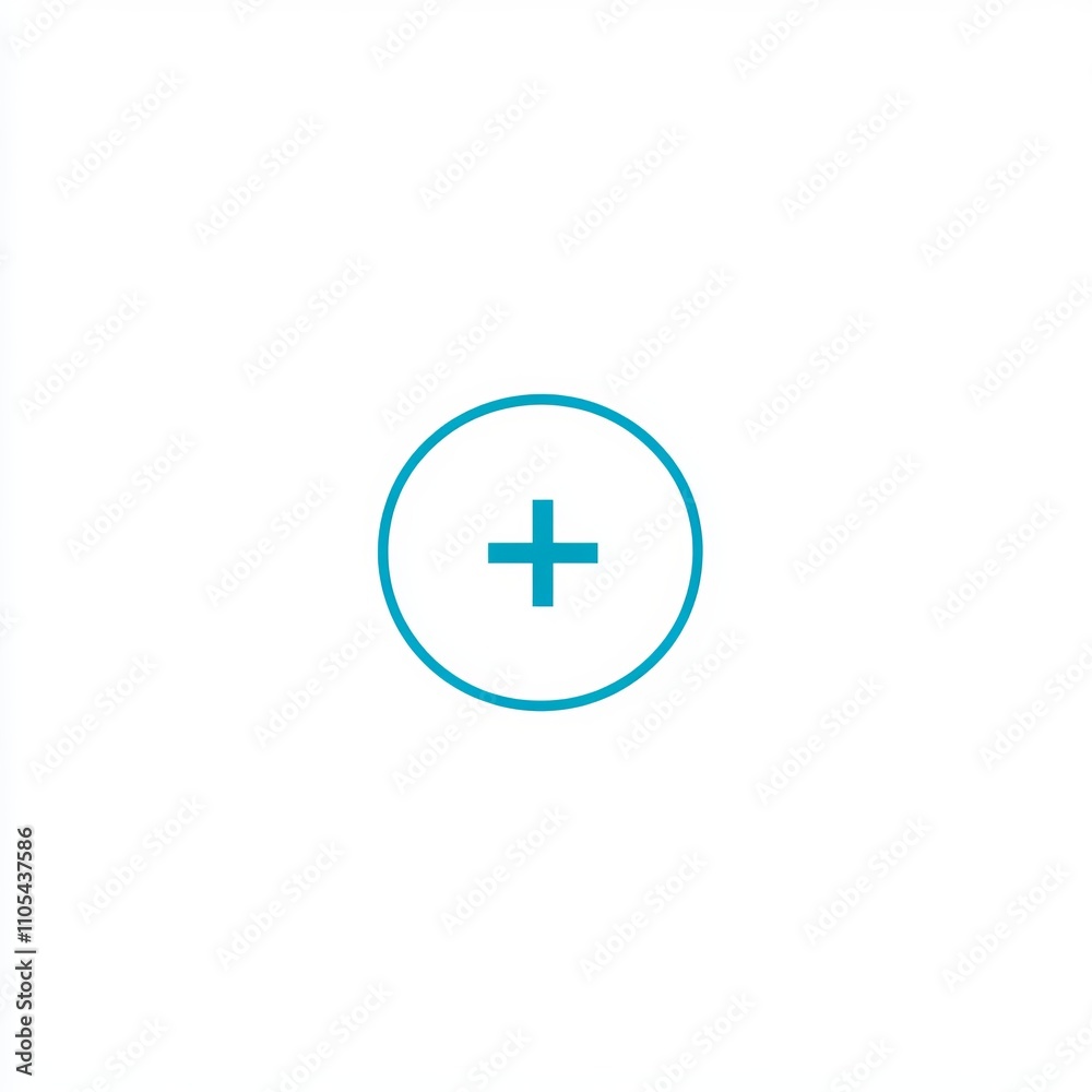 Simple Plus Icon in a Circle - A Minimalist Graphic Design Element Simple Plus Icon in a Circle - A Minimalist Graphic Design Element