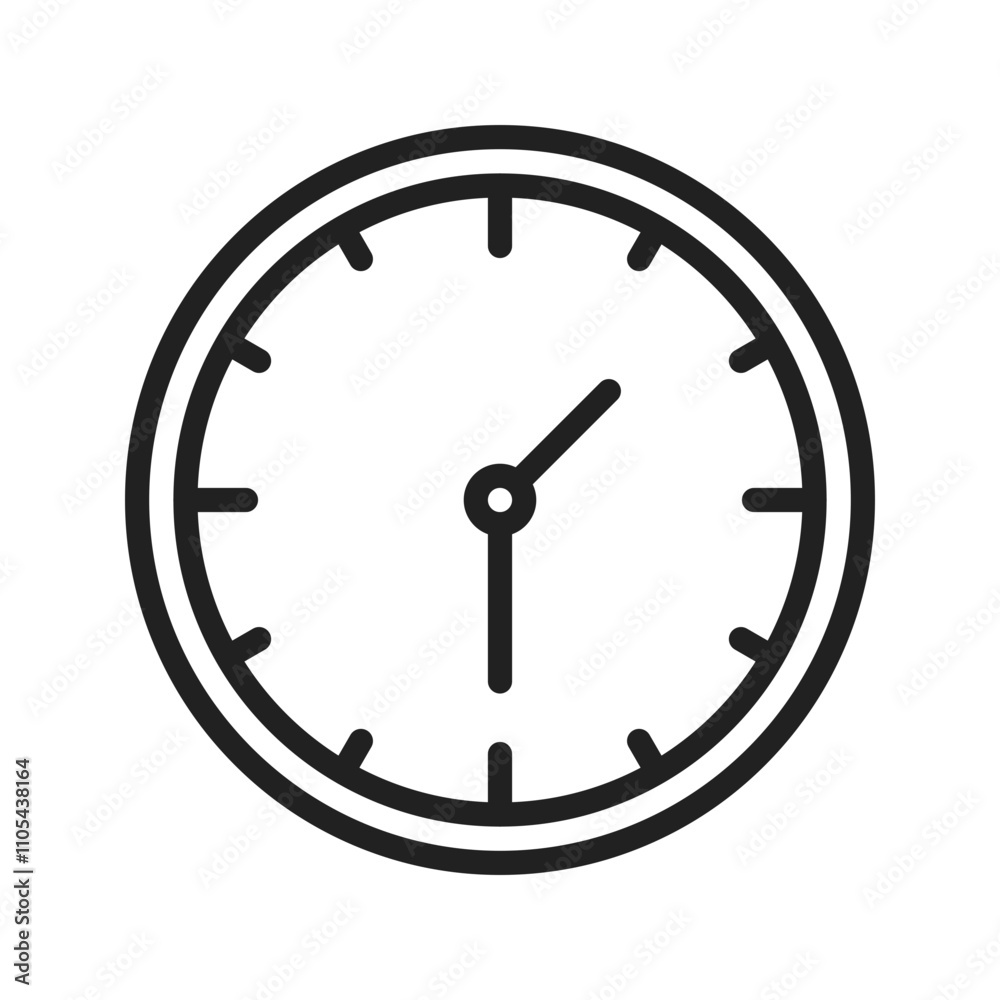 Clock Icon vector image. Suitable for use on web apps, mobile apps, and print media Clock Icon vector image. Suitable for use on web apps, mobile apps, and print media