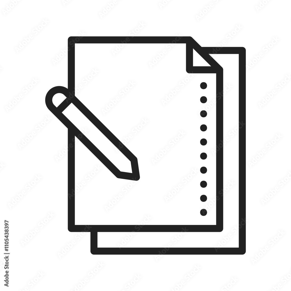 Notes Icon vector image. Suitable for use on web apps, mobile apps, and print media Notes Icon vector image. Suitable for use on web apps, mobile apps, and print media