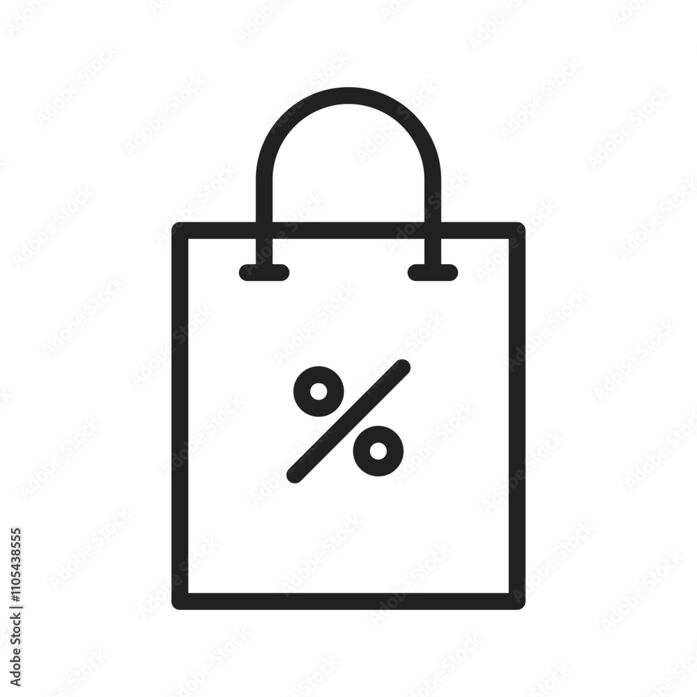 Shopping Bag Icon vector image. Suitable for use on web apps, mobile apps, and print media