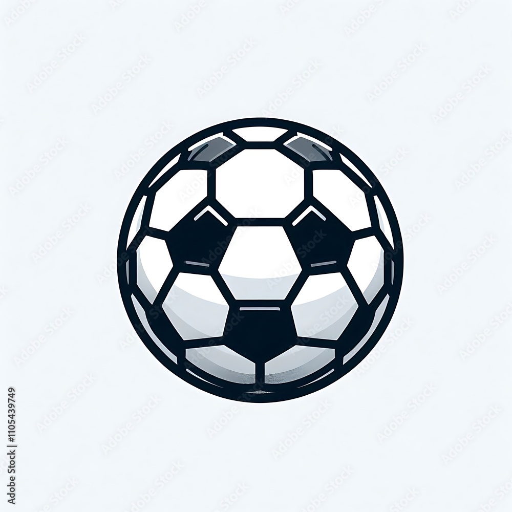 Obraz premium A stylized soccer ball illustration.