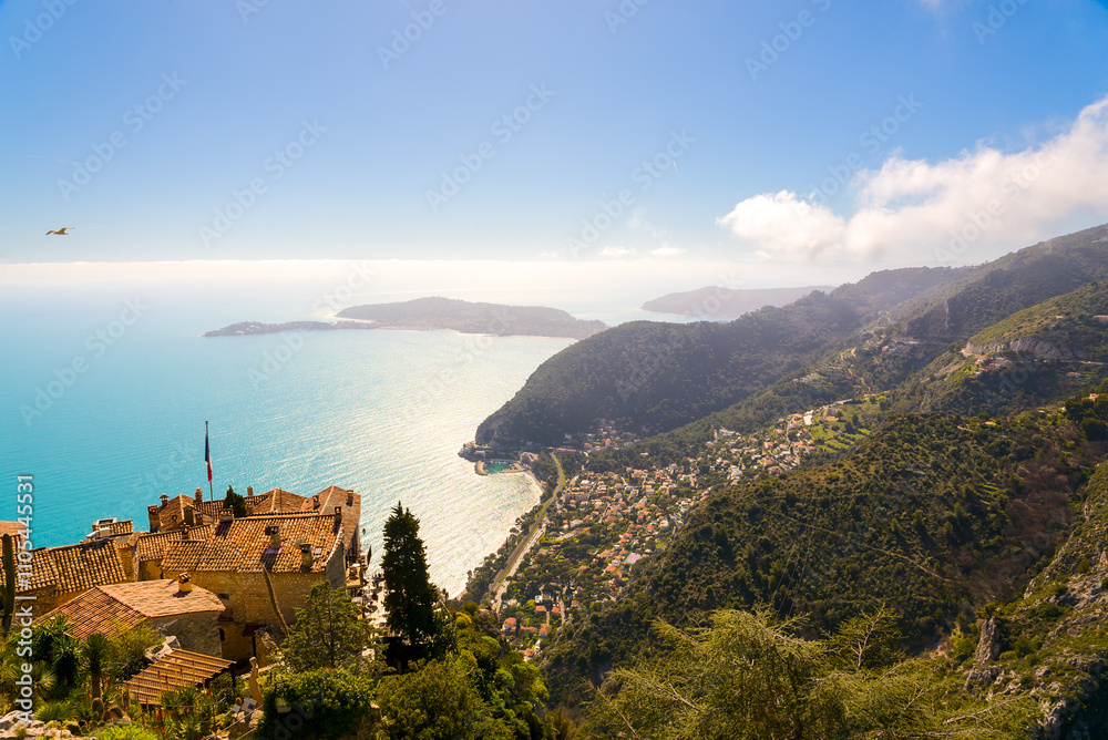 Fototapeta premium Coast view from the top of the mountain