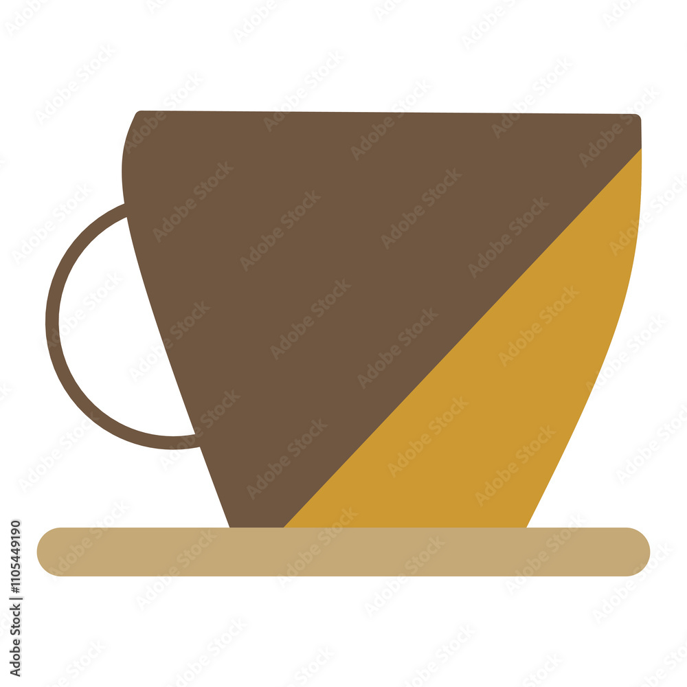 Flat coffee cup vector illustration, isolated on white background Flat coffee cup vector illustration, isolated on white background