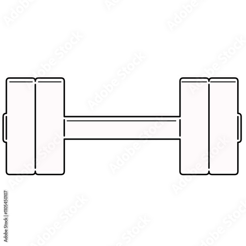 dumbbell vector illustration. Sports equipment, weight lifting, exercise, strength and gym concept.
