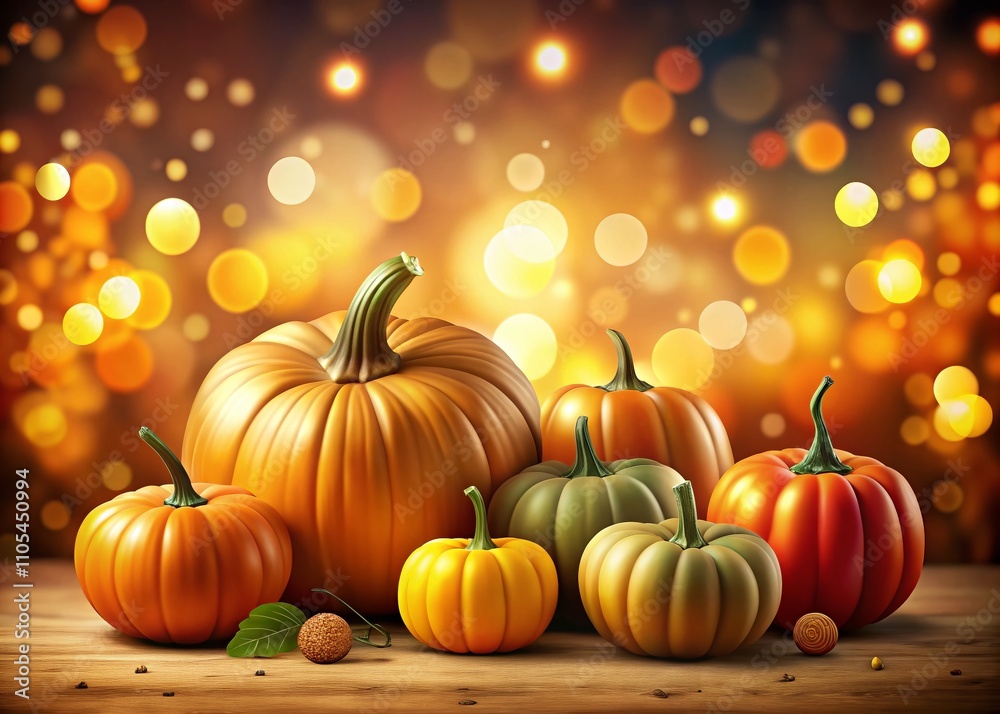 A Colorful Collection of Halloween Pumpkins with Bokeh Effect for Festive Decor and Fall Celebrations, Capturing the Spirit of Autumn and Halloween in a Vibrant Illustration A Colorful Collection of Halloween Pumpkins with Bokeh Effect for Festive Decor and Fall Celebrations, Capturing the Spirit of Autumn and Halloween in a Vibrant Illustration