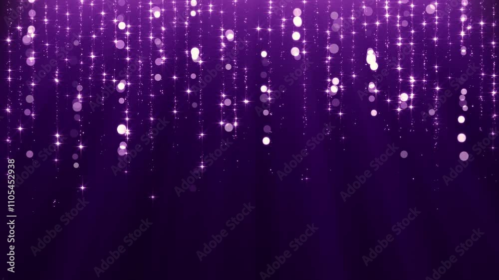 abstract purple luxury glowing and shiny stars and bokeh lights falling motion background,christmas and cosmetics and valentines design element
