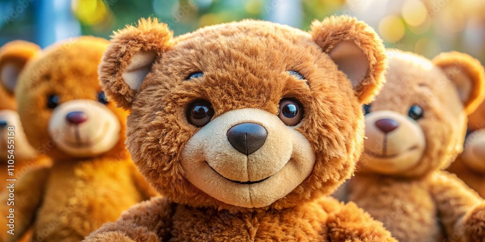 Adorable Chubby Teddy Bears with Rich Expressions of Happiness, Staring, and Smiles on a Soft Background for Heartwarming Stock Photo Collection Adorable Chubby Teddy Bears with Rich Expressions of Happiness, Staring, and Smiles on a Soft Background for Heartwarming Stock Photo Collection