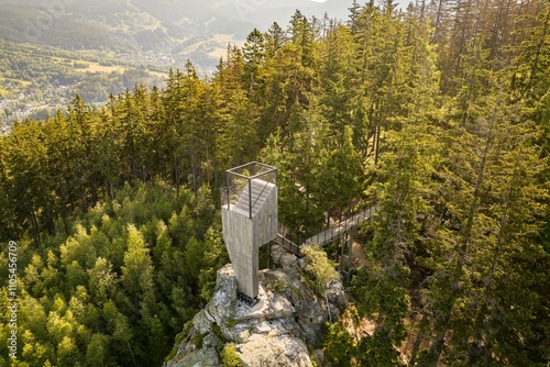 The Straz lookout in Rokytnice nad Jizerou in Krkonose mountains.