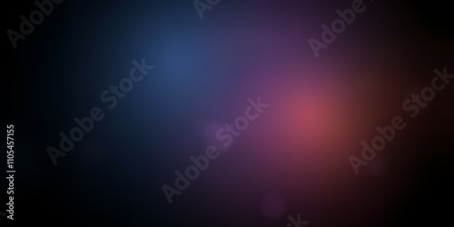 Abstract bokeh background with blue and red hues.