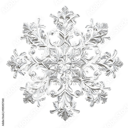 Wallpaper Mural Snowflake isolated background graphic effect winter design snow-white decoration festive transparent december season weather holiday element greeting star Torontodigital.ca