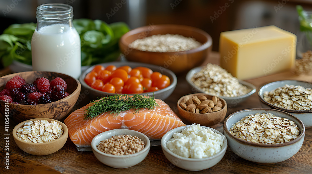 A table full of fruits and vegetables including avocados, tomatoes, and kiwis. The table is set up for a healthy meal A table full of fruits and vegetables including avocados, tomatoes, and kiwis. The table is set up for a healthy meal