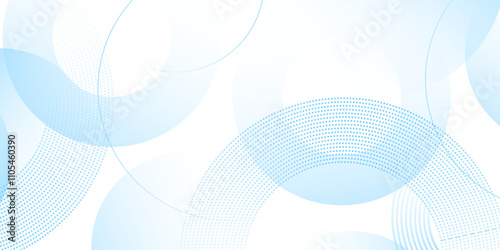blue background with white circle rings. Blue gradient minimal vector background with circle difference shape. geometric website landing page or banner template modern style vector illustration.	