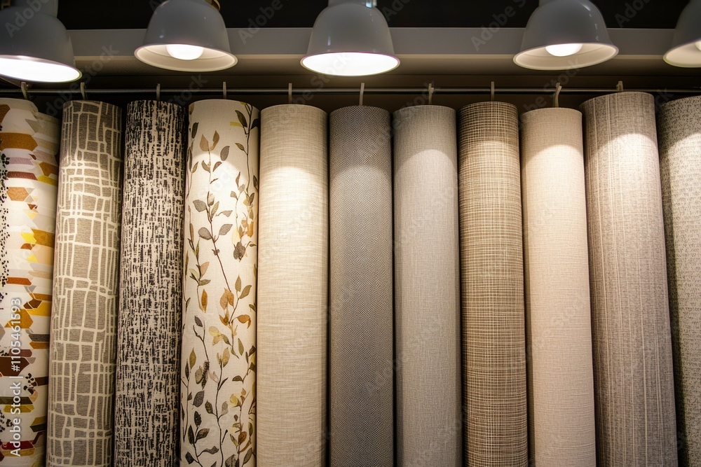Fabric Samples Displayed Under Illumination Fabric Samples Displayed Under Illumination