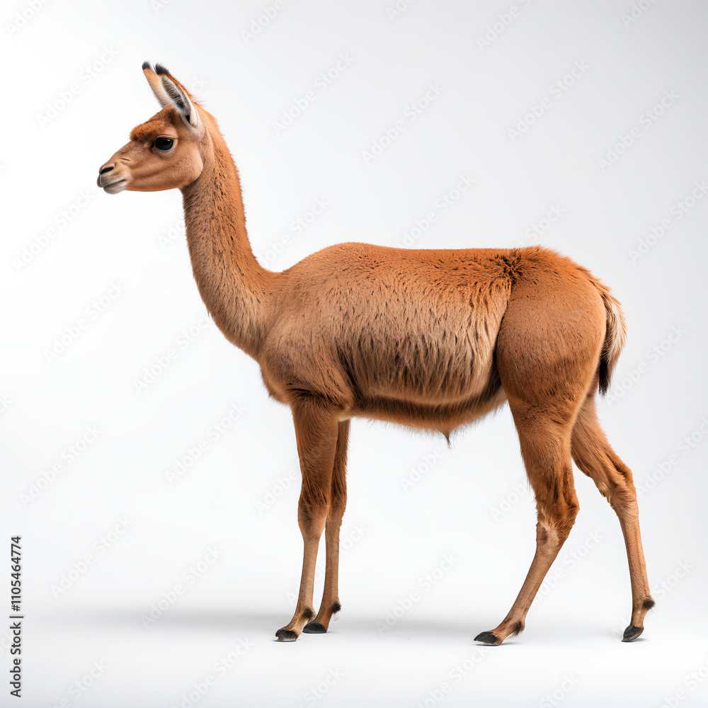 Obraz premium vicuna on white background