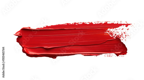 Red paint brush stroke