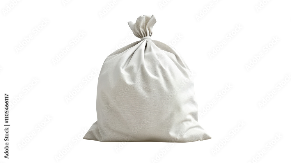 White bag, burlap sac