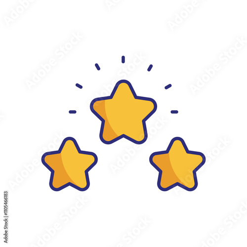 Golden Stars vector icon