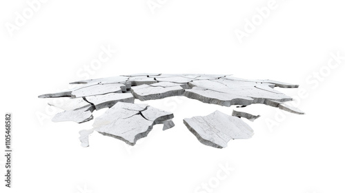 Cracked concrete