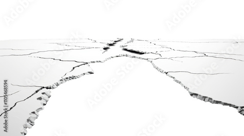 Crack in dried clay