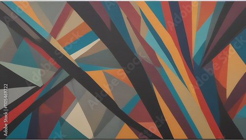 Wallpaper Mural illustrazione sfondo con elementi astratti a tema geometrico surreale Torontodigital.ca
