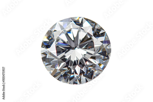 Brilliant Round Diamond Cut Crystal Perfect for Celebrating Life's Special Moments Isolated on Transparent Background