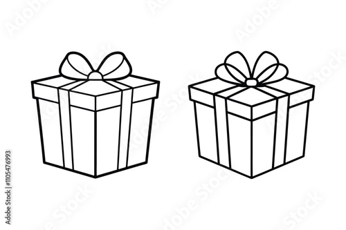 gift boxes isolated on white