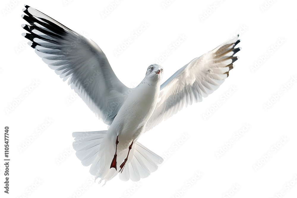 Soaring Seagull with Outstretched Wings Above the Sea Isolated on Transparent Background Soaring Seagull with Outstretched Wings Above the Sea Isolated on Transparent Background