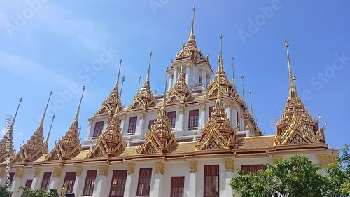 metal caltle, Loha Prasat in Wat Ratchanatdaram