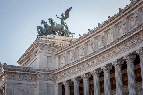 Canvas Print The Victor Emmanuel II National Monument also known as the Vittoriano or Altare