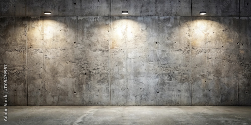 Illuminated Concrete Wall with Floor Space Ideal for Display Illuminated Concrete Wall with Floor Space Ideal for Display
