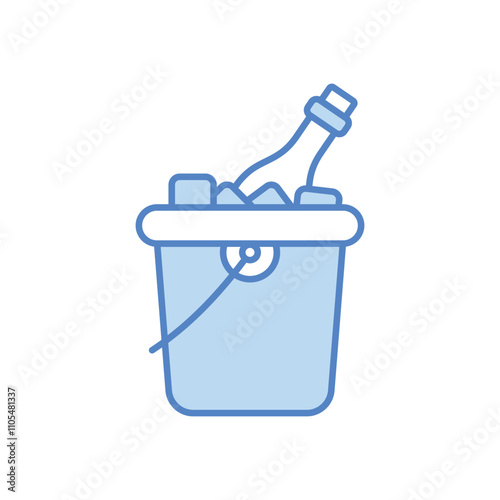 Ice Bucket vector icon