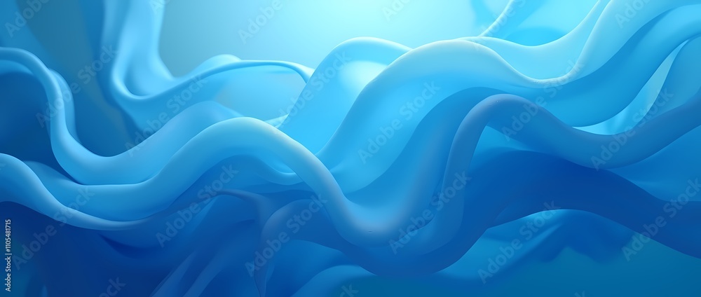 Abstract background made of translucent blue silk fabric Abstract background made of translucent blue silk fabric