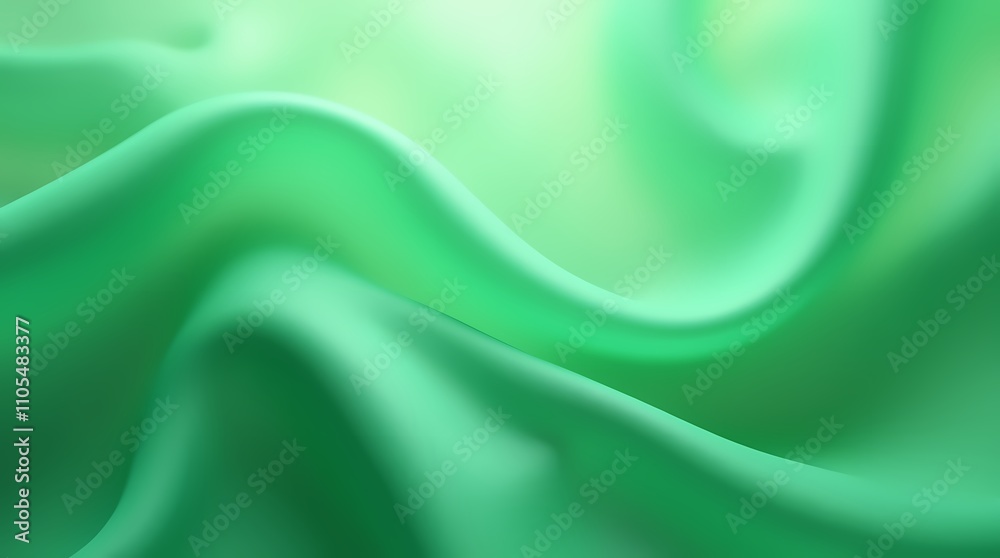 Obraz premium Abstract background made of translucent green silk fabric