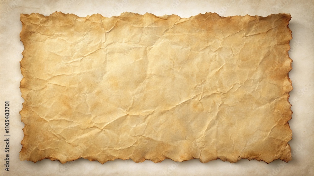 Aged, Crumpled, Burned-Edge Paper Texture Ideal for Antique Designs and Vintage Projects Aged, Crumpled, Burned-Edge Paper Texture Ideal for Antique Designs and Vintage Projects