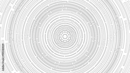 3D circular pattern. Style wireframe model