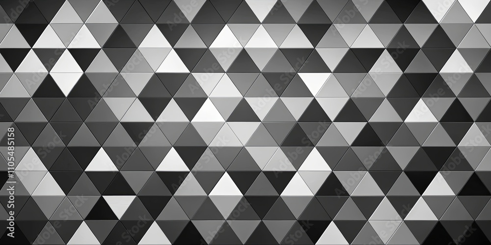 Abstract grayscale triangular pattern background with varying shades of gray and white Abstract grayscale triangular pattern background with varying shades of gray and white