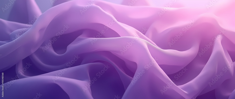 Abstract background made of translucent purple silk fabric Abstract background made of translucent purple silk fabric