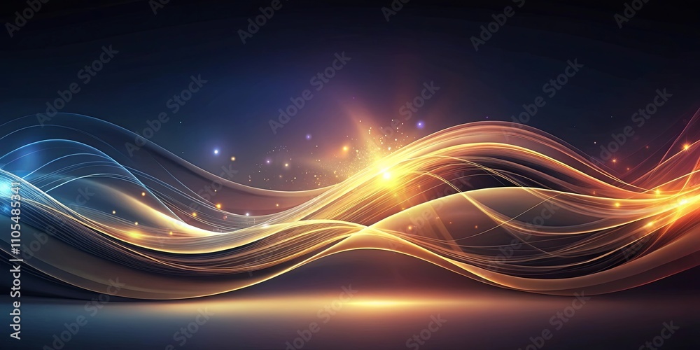 Abstract Golden and Blue Wave Energy Flow Design Abstract Golden and Blue Wave Energy Flow Design