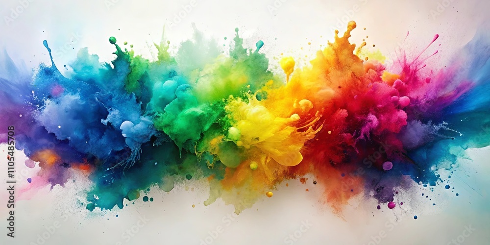 Fototapeta premium Vibrant Rainbow Color Explosion Abstract Art Design for Print, Web, and Multimedia Projects
