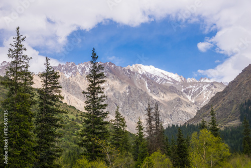 Ala Archa National Park with Ala Too mountains near Bishkek, Kyrgyzstan photo