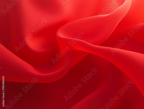 Abstract background made of translucent red silk fabric