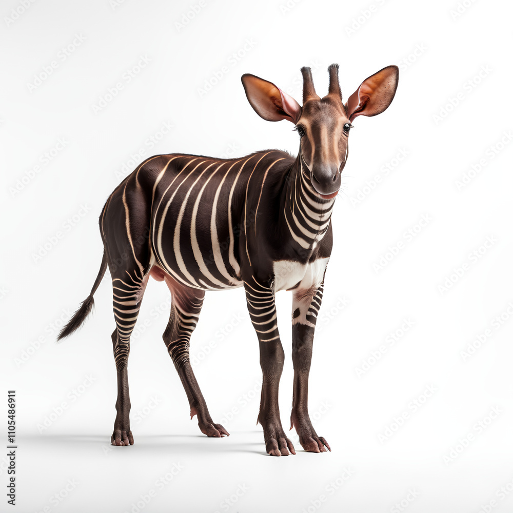 Obraz premium okapi on white background